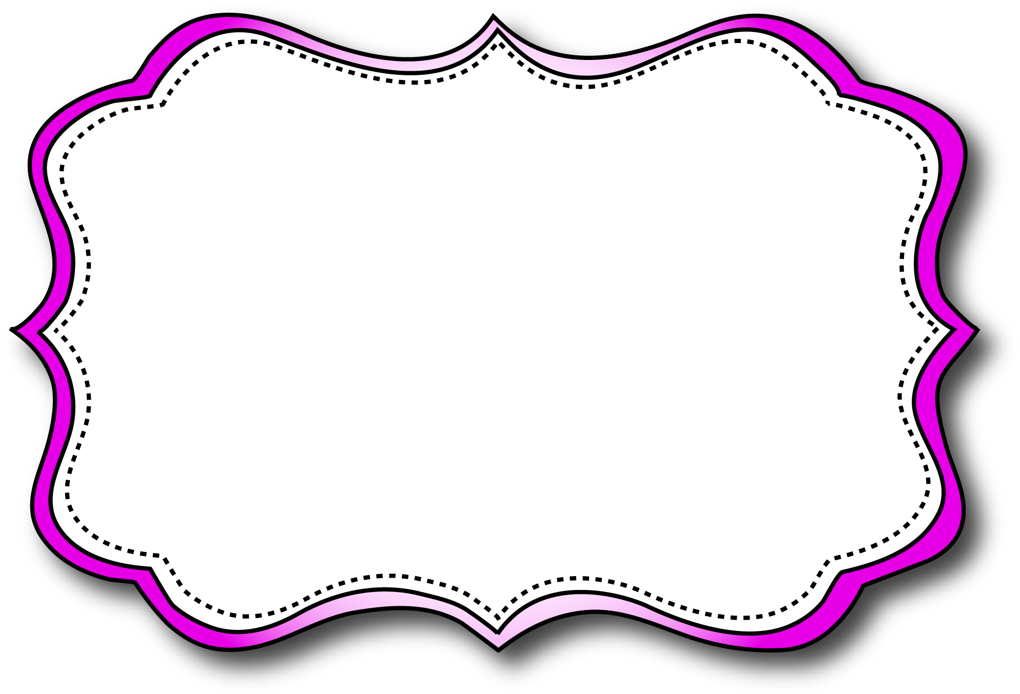 Cute Frame Png Transparent (black, white, silver)