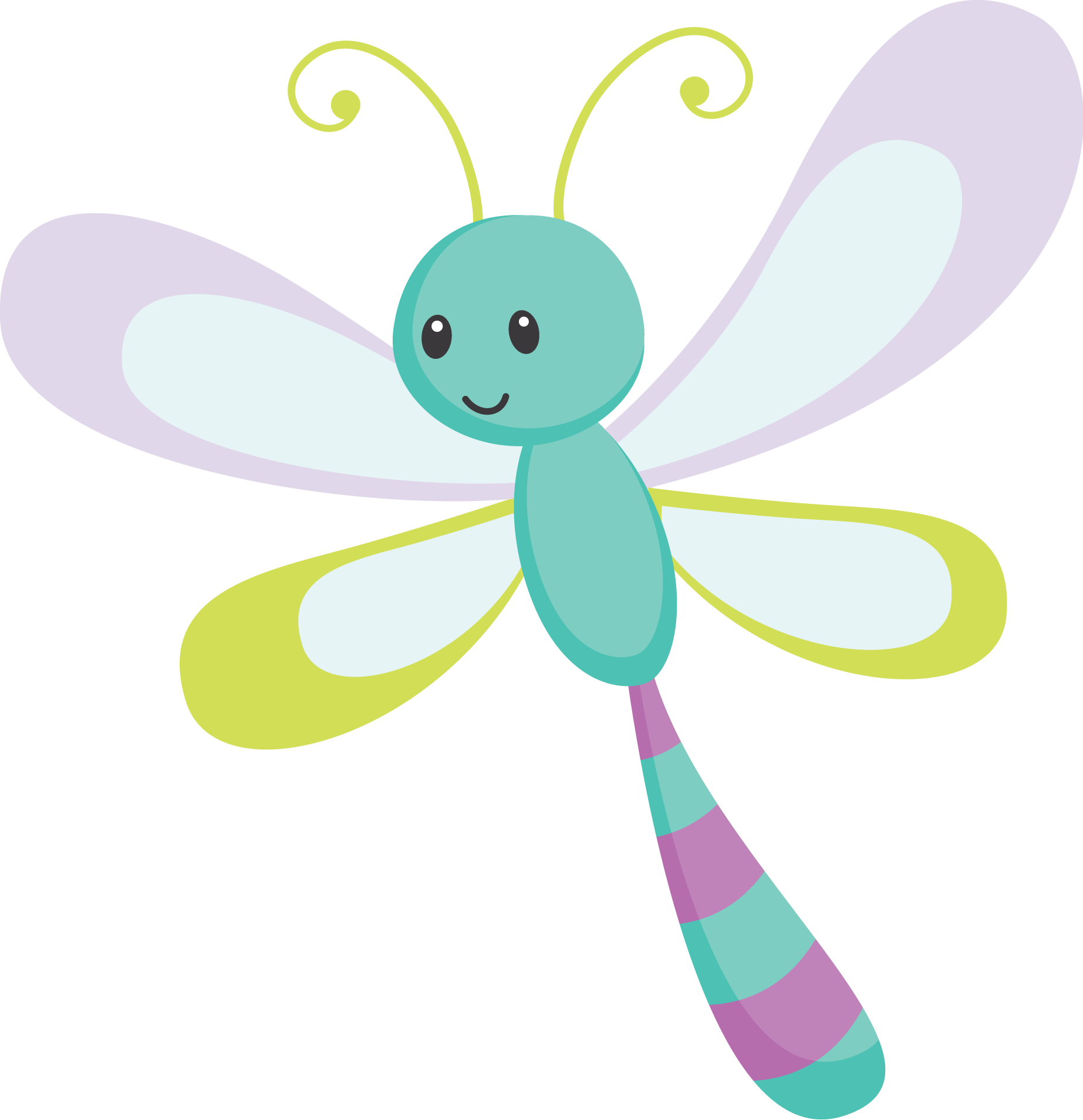 Cute Insect Transparent Background (lavender, black, white, silver, gold)