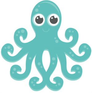 Cute Octopus Transparent Png (gray, black)