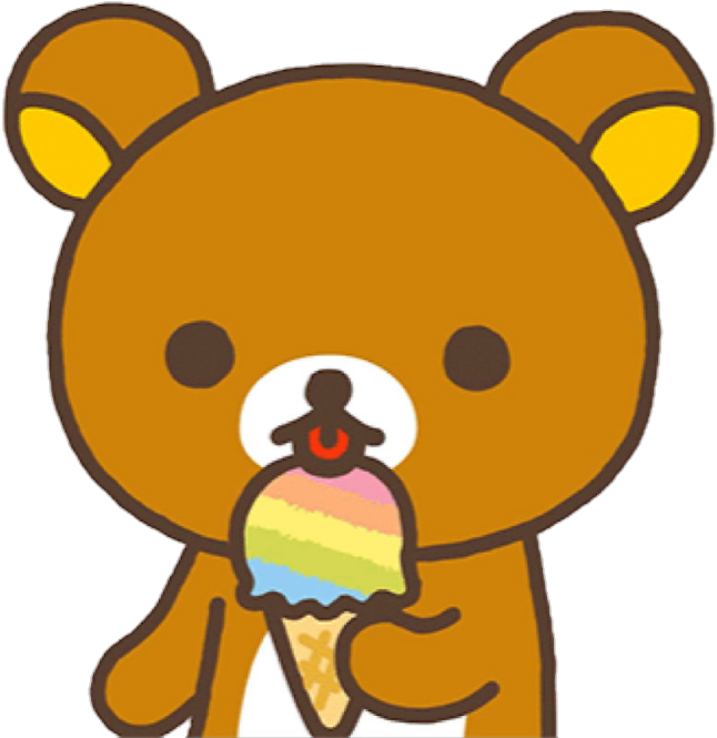 Cute Rilakkuma Png File (gold, black, white, chocolate)