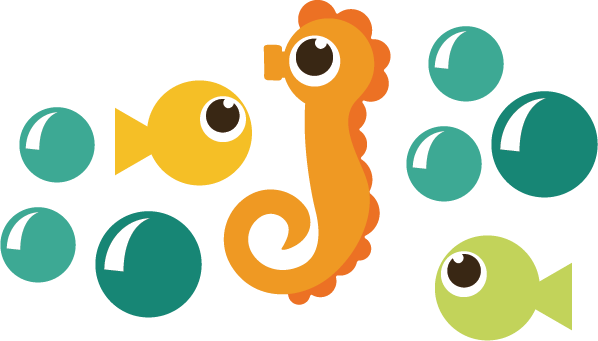 Cute Seahorse Png Hd (teal, orange, white, salmon, gold)