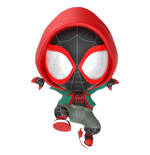 Cute Spider Man Into The Spider Verse Png Image (black, gray, indigo)