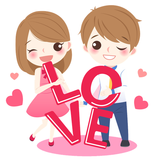 Cute Wedding Couple Cartoon Png (chocolate, pink, beige, black, salmon)