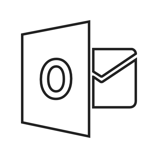 Outlook Icon  Free Nobackground Png Icon Download (black)