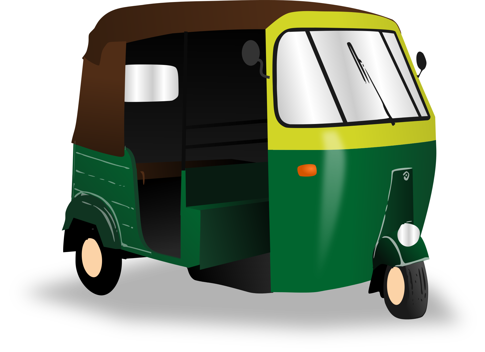 Auto Rickshaw Png Photo (green, black)