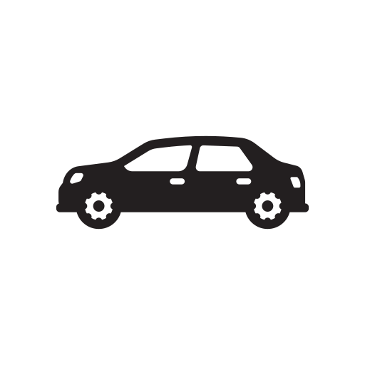 Auto Automobile Car Sedan Transport Transportation Vehicle Free Png Icon Download (black)