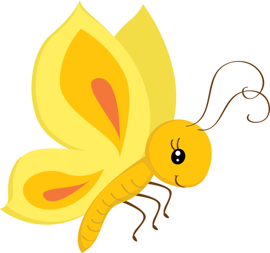 Butterfly Cute Insect Png Clipart (gold, black, chocolate, yellow)