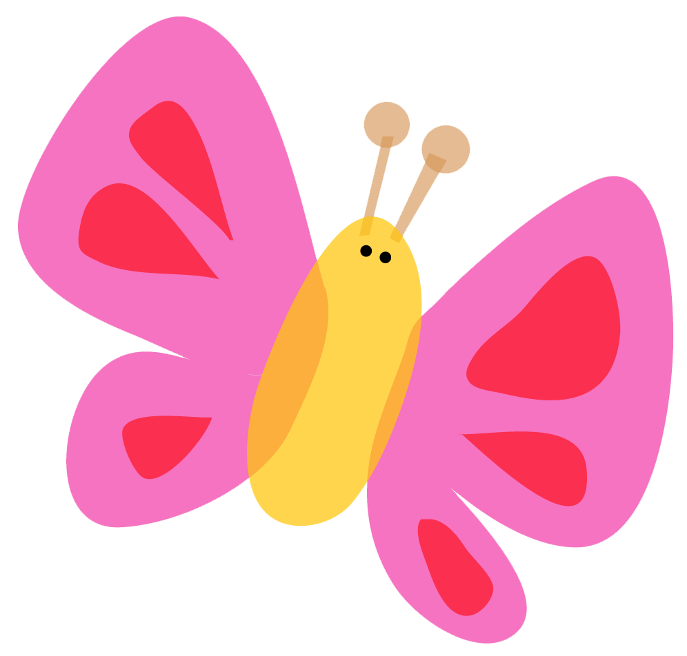 Butterfly Cute Insect Png File (white, gold, orange, violet, chocolate)