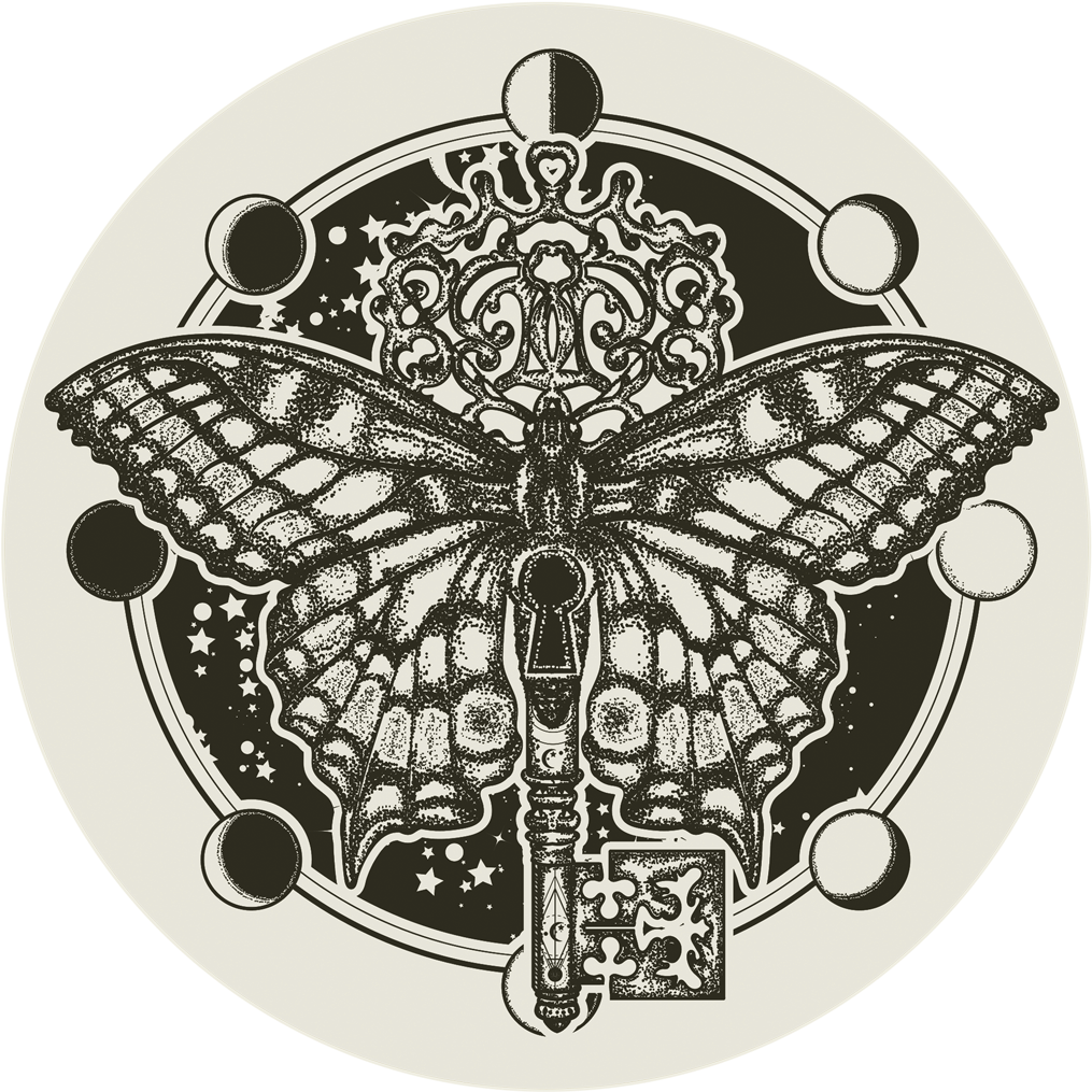 Butterfly Tattoo Png Images (beige, black)