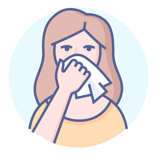 Button Runny Nose Sneeze Tissue Coronavirus Symptom Icon Free Png Icon Download (silver, beige, black, lavender, pink)