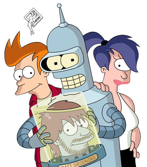 Futurama Character Png Clipart (chocolate, gray, white, black, silver)