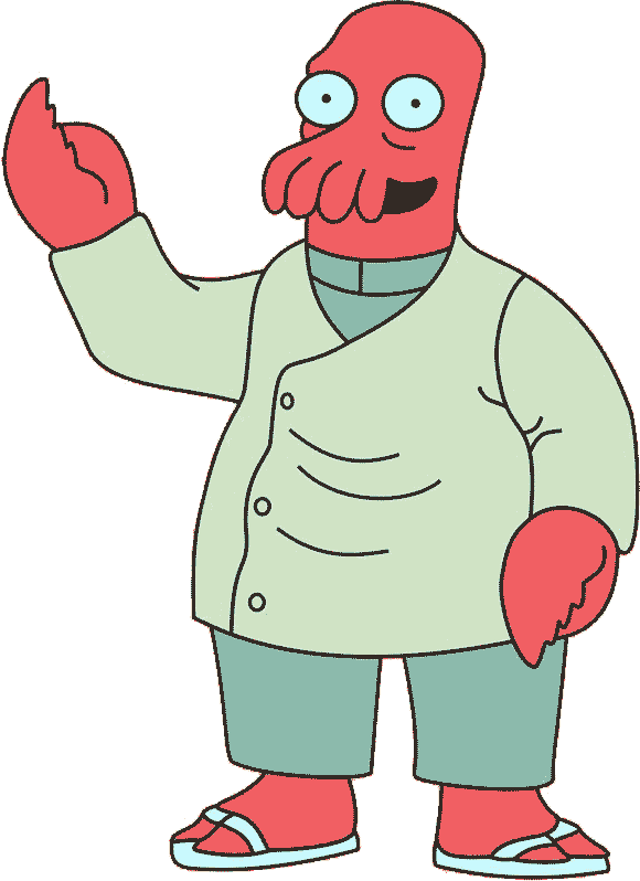 Futurama Character Png File (mint, black, salmon, silver)