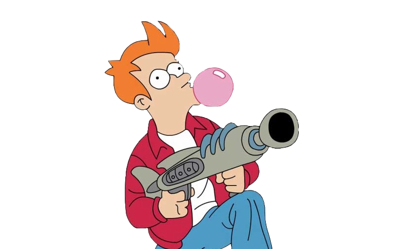 Futurama Png Cutout (gray, white, plum, black, pink)