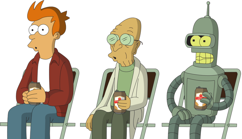 Futurama Professor (maroon, salmon, gray, white)