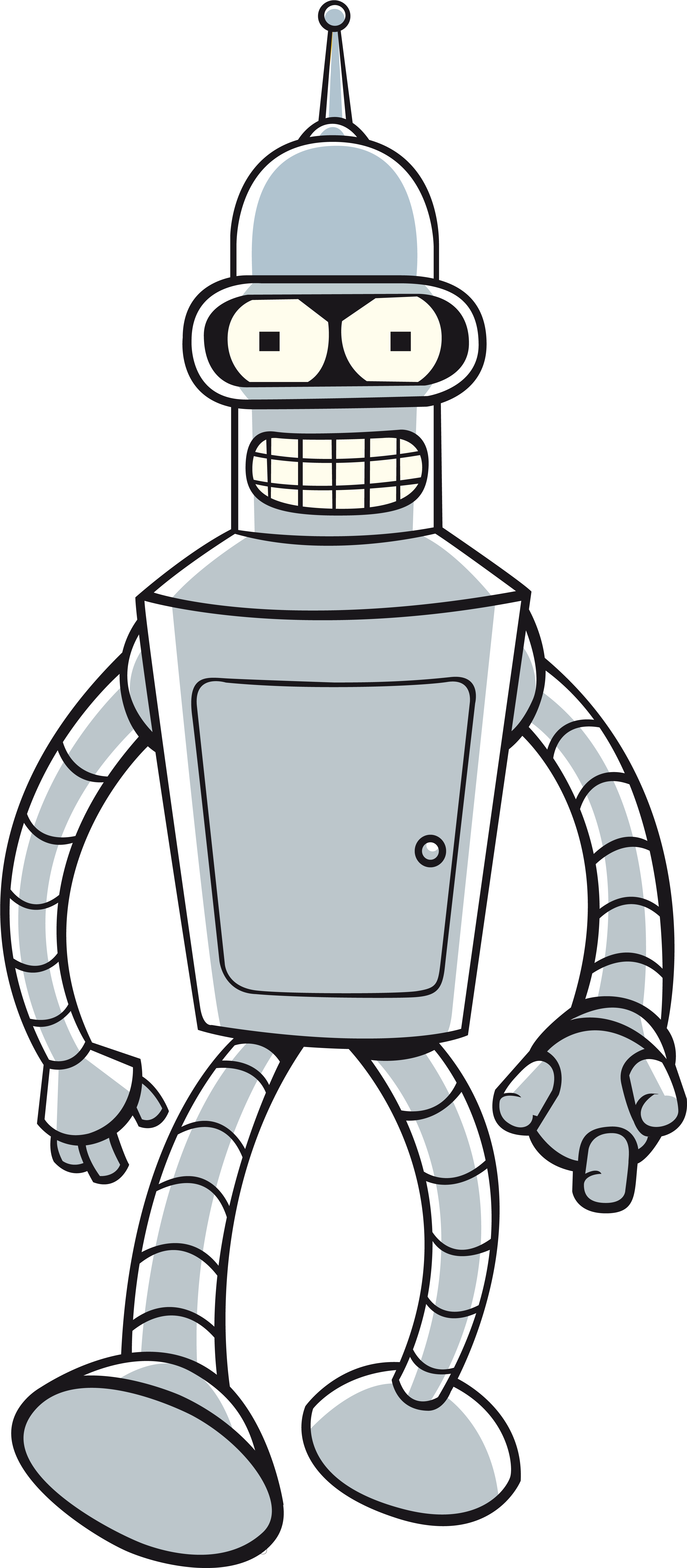 Futurama Robot Background Png (black, silver)