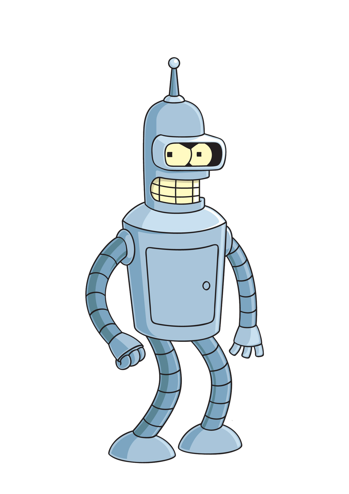 Futurama Robot Bender Transparent Png (black, silver)