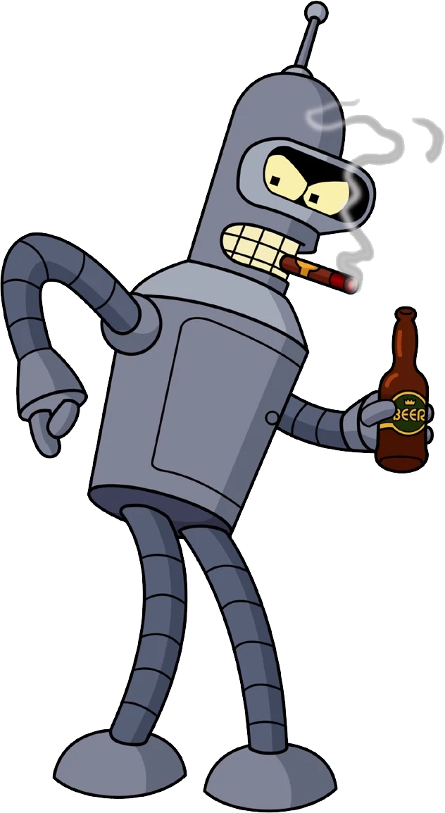 Futurama Robot Png Cutout (gray, white, silver)