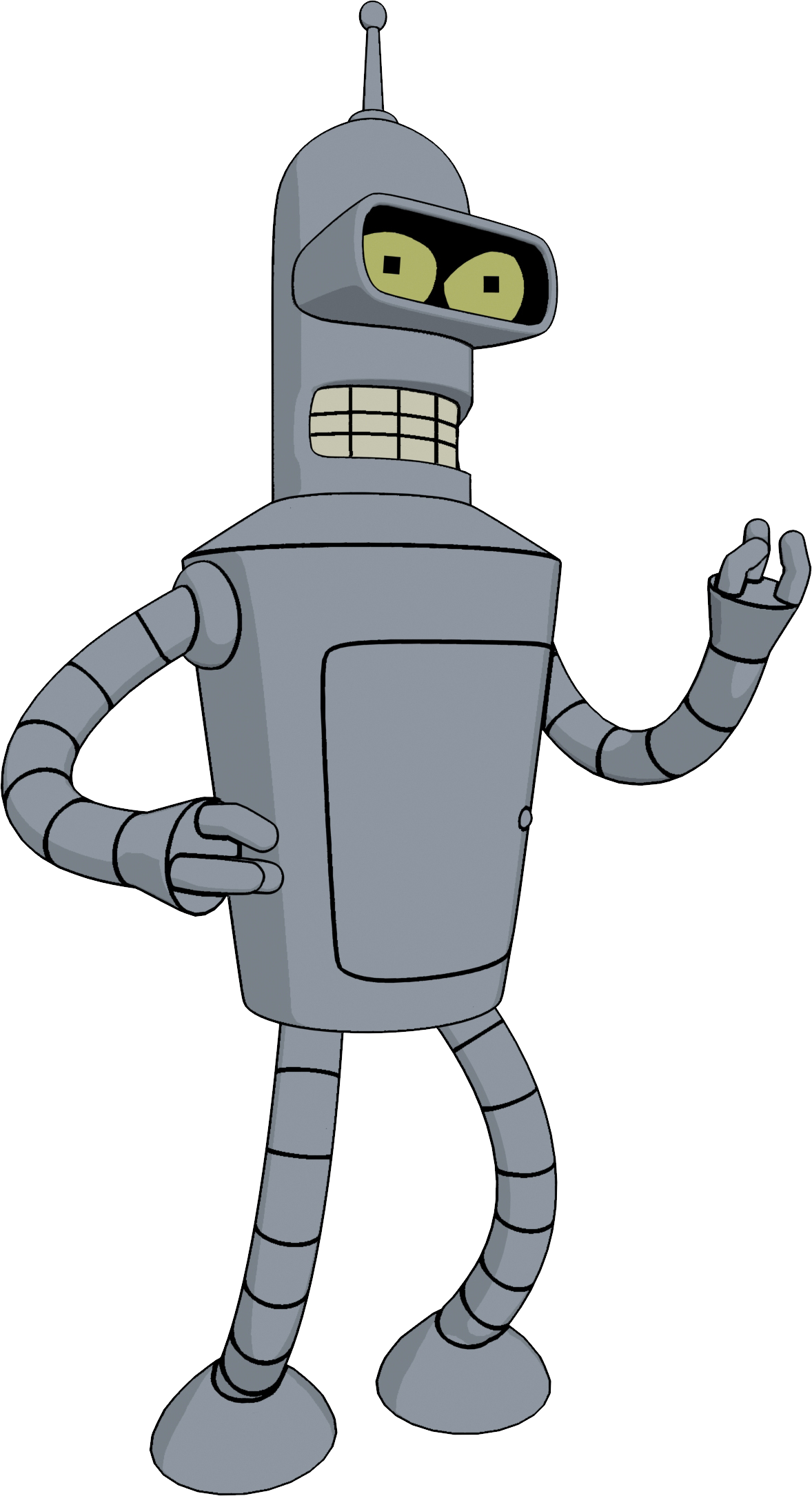 Futurama Robot Png Hd Image (gray, white)