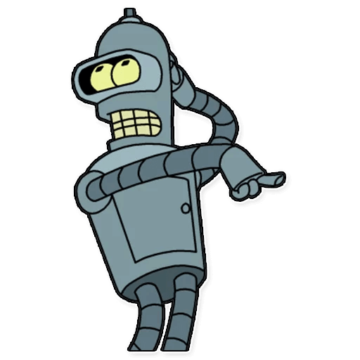 Futurama Robot Png Image Hd (black, gray, silver)