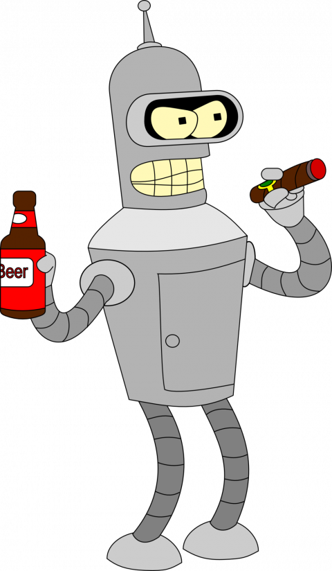 Futurama Robot Png (gray, black, lavender, red, silver)