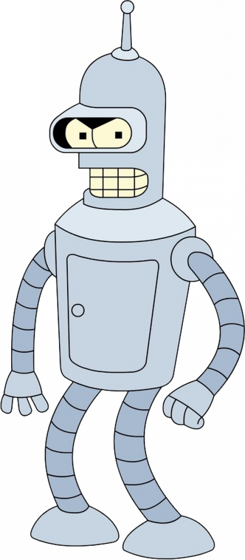 Futurama Robot Transparent (black, lavender, silver)