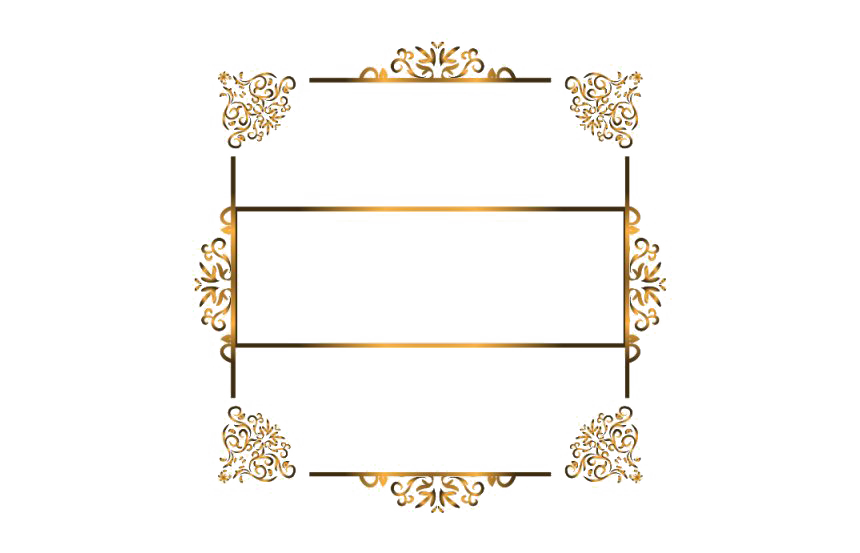 Luxury Golden Frame Png File (white, silver, beige)