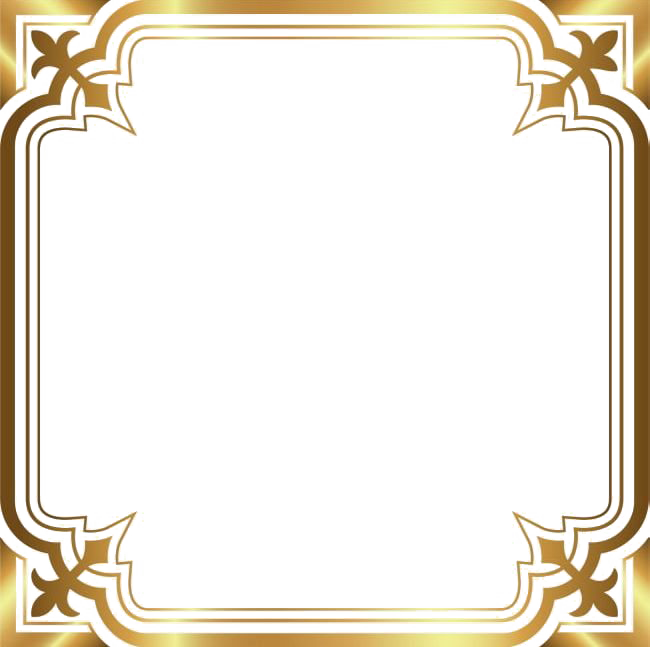 Luxury Golden Frame Transparent Background (beige, white, olive, silver)