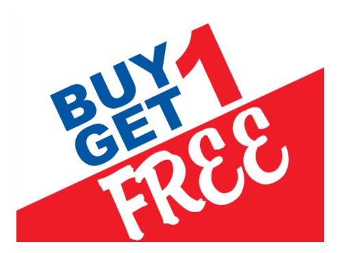 Buy 1 Get 1 Free Png Pic (white, black, maroon, red, gray)