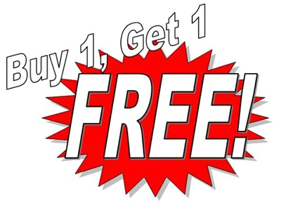 Buy 1 Get 1 Free Png Transparent Image (white, red)