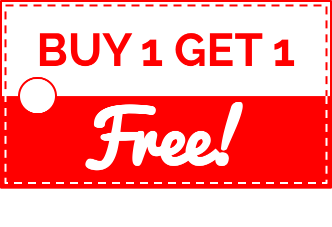 Buy 1 Get 1 Free Transparent Background (white, black, pink, maroon, red)