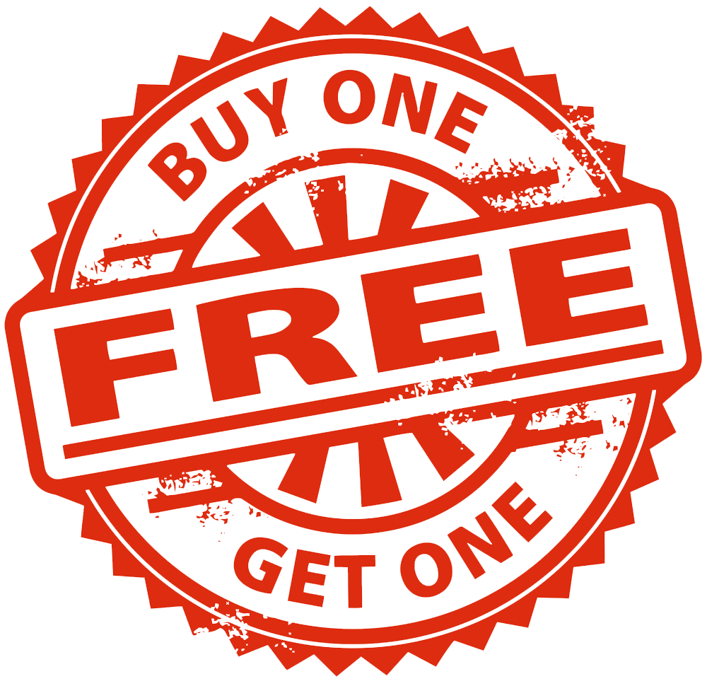 Buy 1 Get 1 Free Transparent Images Png (black, red)