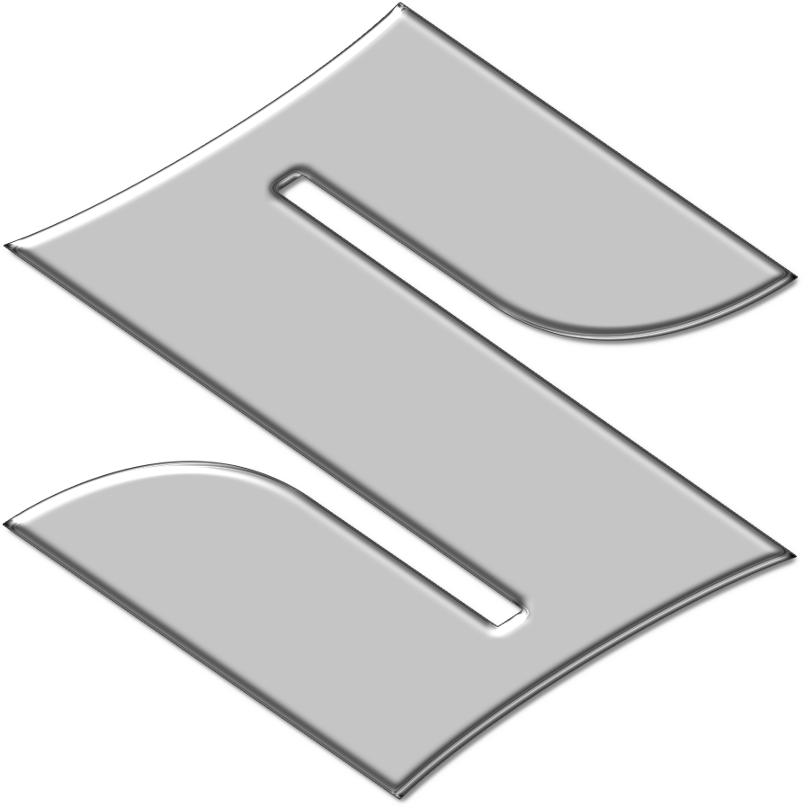 Suzuki Logo Png Isolated Pic (black, silver, white)