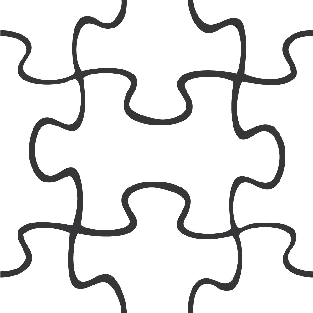 Puzzle Jigsaw Png Pic (black, white)