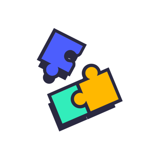 Puzzle Free Png Icon (blue, indigo, black, greenish blue, orange)