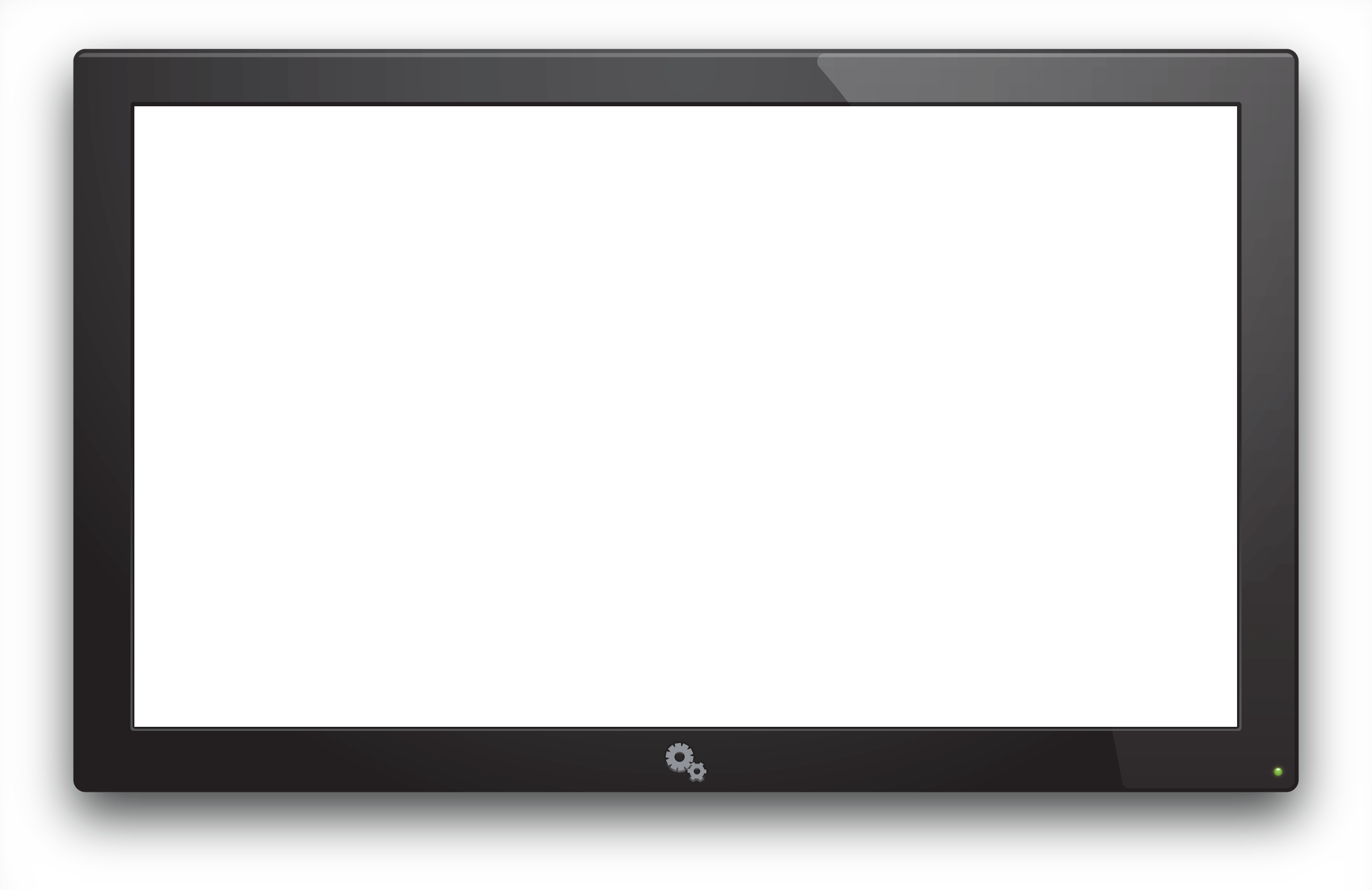 Tv Frame Png Clipart (black, white)