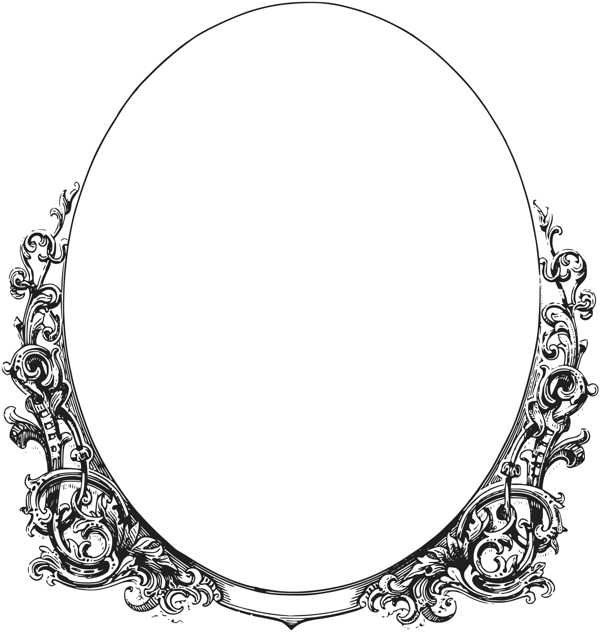 Oval Frame Png Clipart (green, gray, black)