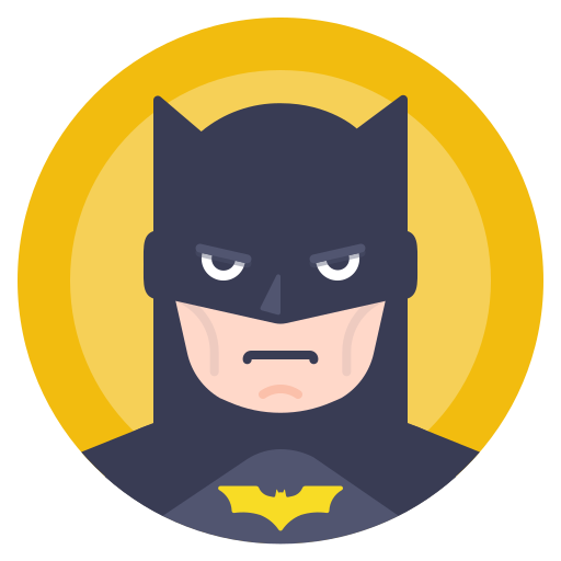 Avatar Batman Comics Hero Free Png Icon Download (salmon, indigo, black, pink, orange)