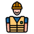 Avatar Construction Worker Job Man Person Icon Free Transparent Png Icon Download (olive, salmon, black)