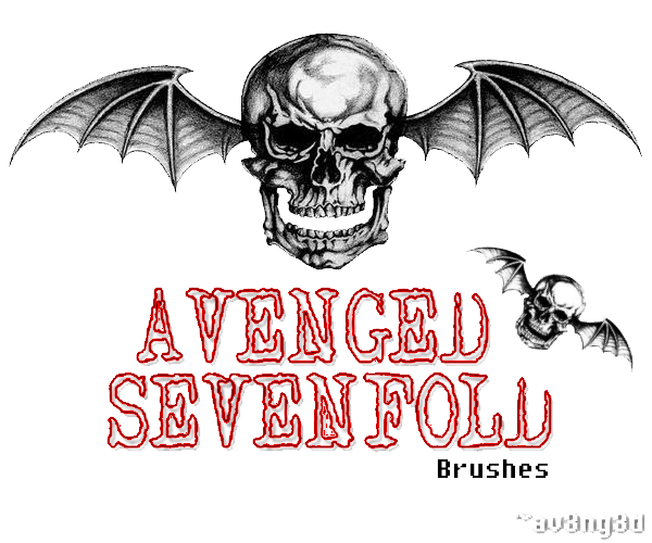 Avenged Sevenfold Png File (white, lavender, black)