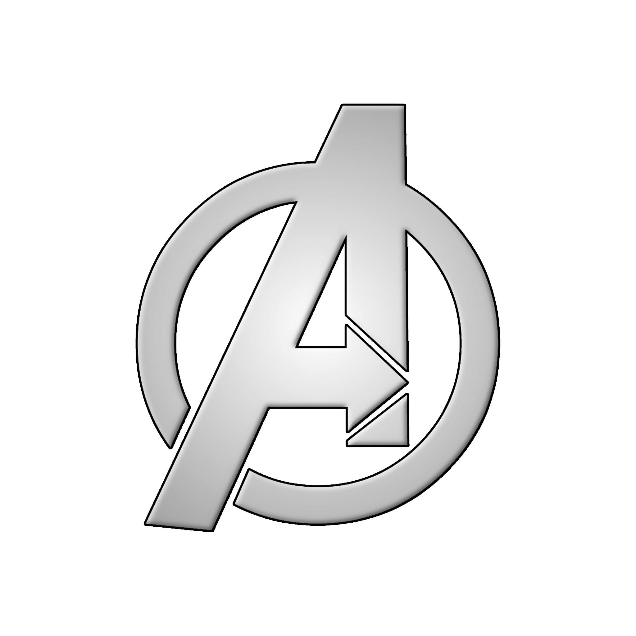 Avenger Logo Png Clipart (black, silver)