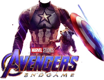 Avengers Endgame Transparent Isolated Png (white, black)