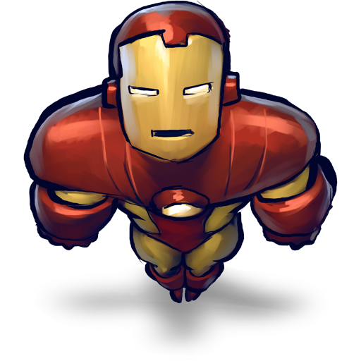 Avengers Flying Iron Man Png Image (black)