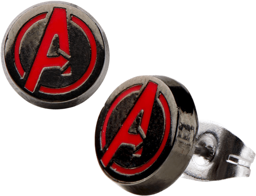 Avengers Logo Png File (black, red)