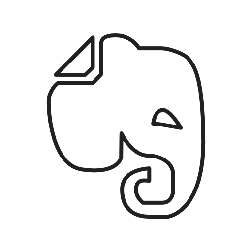 Evernote Icon Free Png Icon Download Path (black)