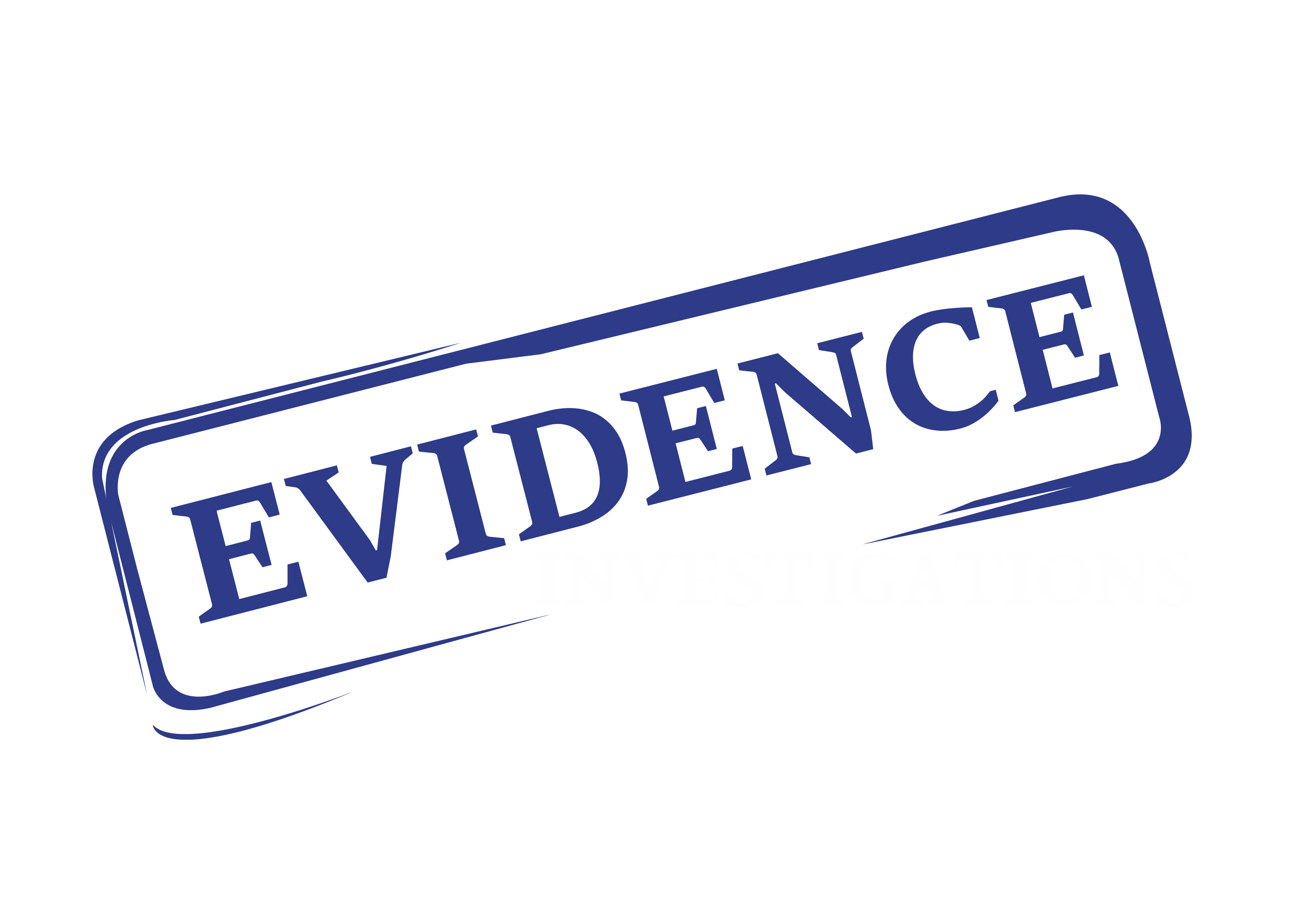 Evidence Logo Png Clipart (indigo, lavender, navy, white)