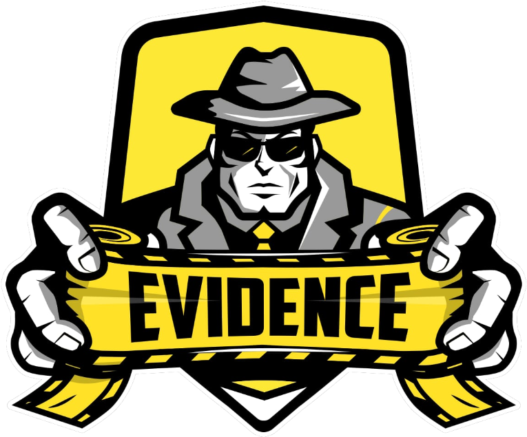 Evidence Logo Png (gold, gray, white, yellow, black)