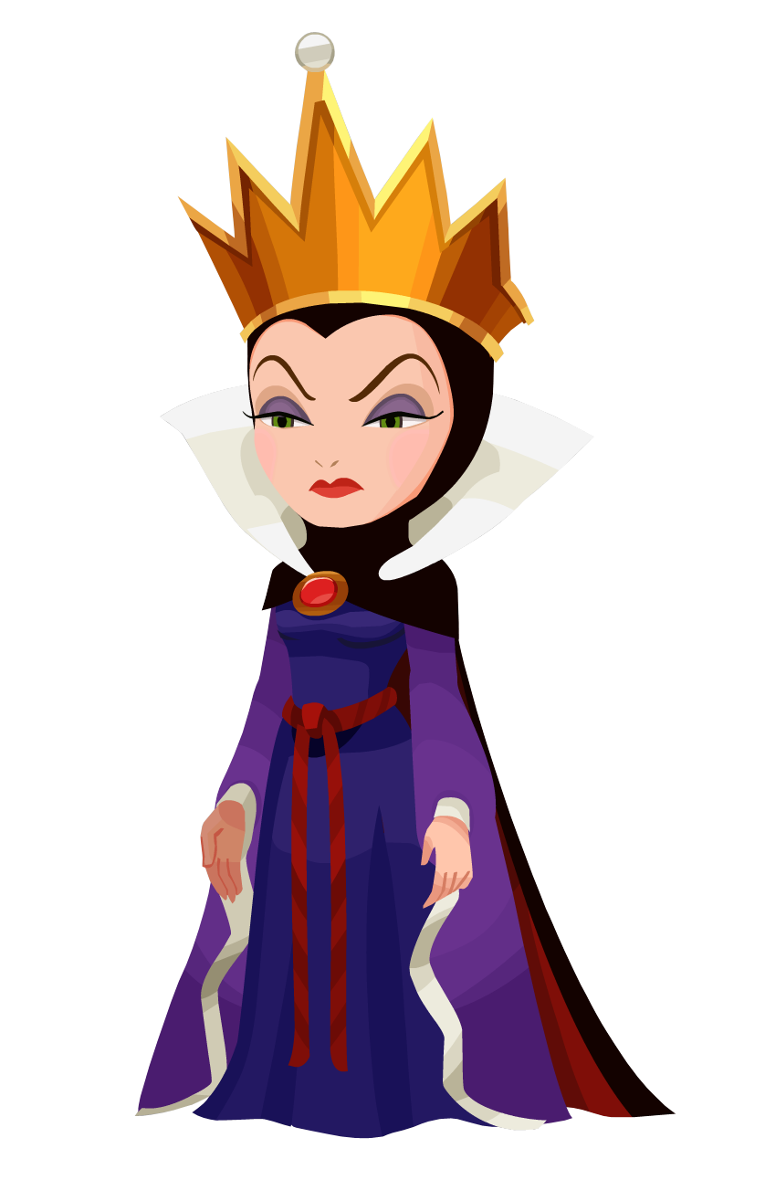 Evil Queen Transparent Background (navy, pink, indigo, gray, white)