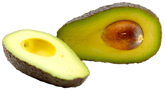 Avocado Transparent Background (beige, black)