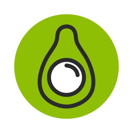 Avocado Fruit Green Free Png Icon (olive, white, black)