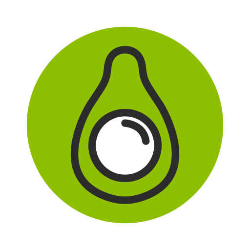 Avocado Fruit Green Healthy Sliced Vegetable Free Png Icon Download (olive, black, white)